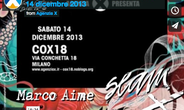 SLAM X @ csoa Cox18 - Marco Aime - 14/12/13