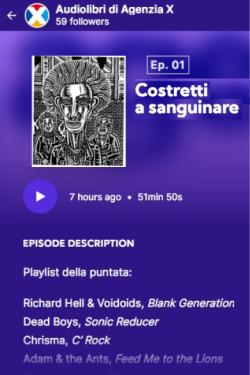 flyer Podcast Costretti a sanguinare